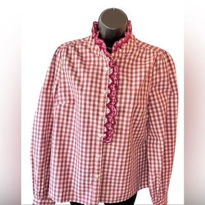 Sezane ruffle collar blouse.Size 40(8)